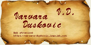 Varvara Dušković vizit kartica